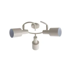 Lindby loftspot Ovelia, beige, 3 lyskilder, metal, E27