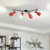 Lindby loftspot Ovelia, orange/sort, 4 lyskilder, E27