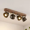 Lindby loftspot Rubinjo, 62 cm, 4 lyskilder, træ, GU10