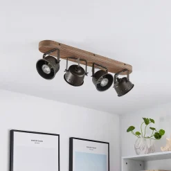 Lindby loftspot Rubinjo, 62 cm, 4 lyskilder, træ, GU10