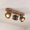 Lindby loftspot Rubinjo, 45 cm, 3 lyskilder, træ, GU10