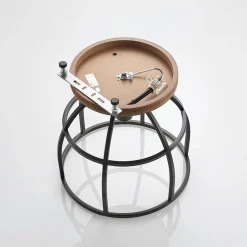 Lindby loftspot Rutger, Ø 34 cm, træ, bur, E27