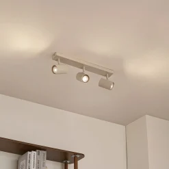 Lindby loftspots Kardis, beige, 3 lyskilder, metal, GU10