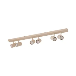 Lindby loftspots Kardis, beige, 6 lyskilder, metal, GU10