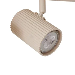 Lindby loftspots Kardis, beige, 6 lyskilder, metal, GU10