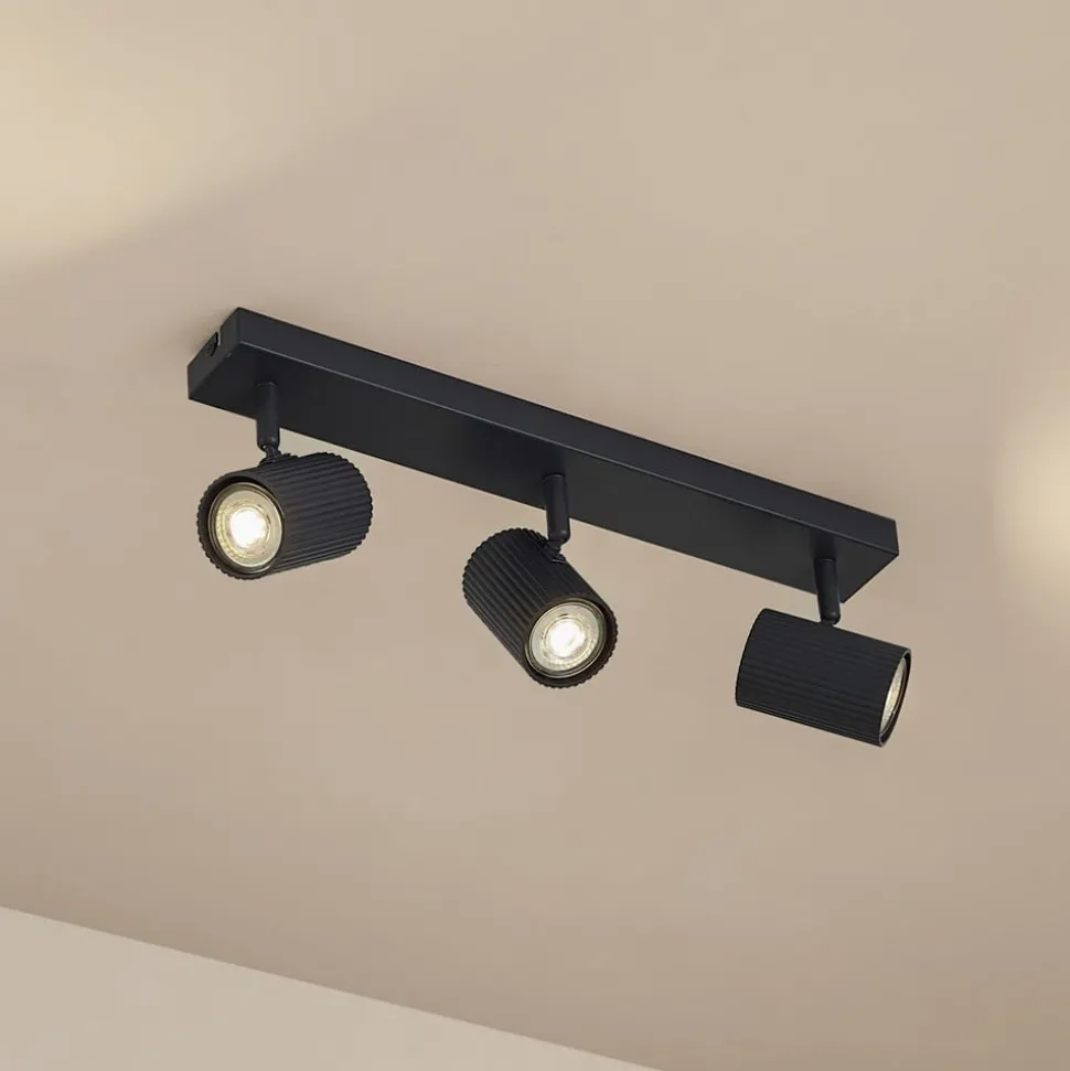 Lindby loftspots Kardis, mørkegrå, 3 lyskilder, metal, GU10