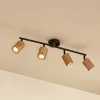 Lindby loftspot Stralino, 4 lyskilder, længde 60 cm, træ