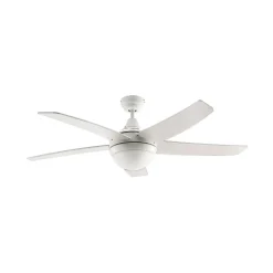 Lindby loftventilator med lys Auraya, støjsvag, hvid, 130cm