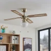 Lindby loftventilator med lys Rakan, støjsvag, Ø 106 cm