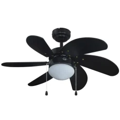 Lindby loftventilator Minja, sort, støjsvag, 78 cm, E14