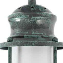 Lindby Louisanne loftlampe, grågrøn, metal, Ø 35cm