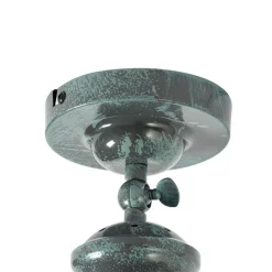 Lindby Louisanne loftlampe, grågrøn, metal, Ø 35cm