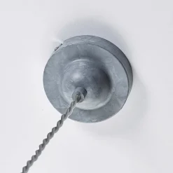 Lindby Louisanne pendellampe, Ø35cm, grågrøn, metal, glas