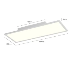 Lindby Luay LED-panel, 80 x 30 cm, hvid, 3000-6000K