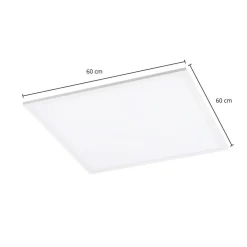 Lindby Luay LED-panel, 60 x 60 cm, hvid, 3000-6000K