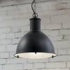 Lindby Luciane udendørs pendel, sort, aluminium, Ø 31,8 cm