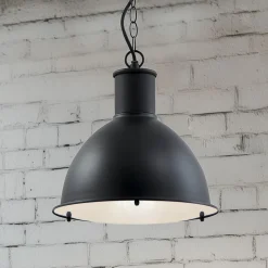 Lindby Luciane udendørs pendel, sort, aluminium, Ø 31,8 cm