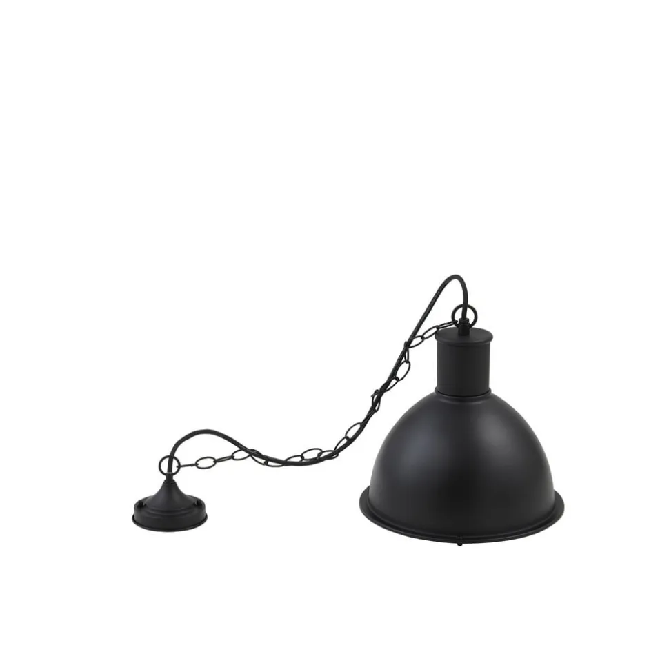 Lindby Luciane udendørs pendel, sort, aluminium, Ø 31,8 cm