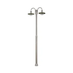 Lindby lygtepæl Damion, 200 cm, 2 lyskilder, E27, IP44