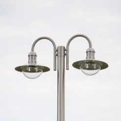 Lindby lygtepæl Damion, 200 cm, 2 lyskilder, E27, IP44