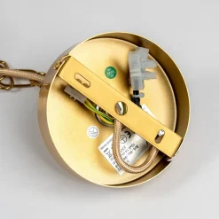 Lindby lysekrone Elanova, messing, 10 lyskilder, Ø 80 cm, E14