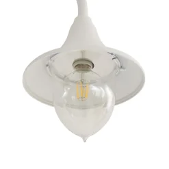 Lindby Madea udendørslampe, hvid, 2 lyskilder, 213 cm, E27, IP44