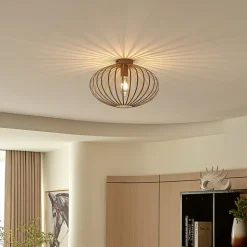 Lindby Maivi loftslampe, beige, 40 cm, jern, bur