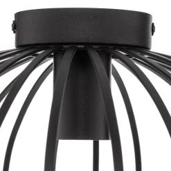 Lindby Maivi loftslampe, sort, 40 cm, jern, bur