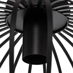 Lindby Maivi loftslampe, sort, 40 cm, jern, bur