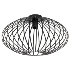 Lindby Maivi loftslampe, sort, 50 cm, jern, bur