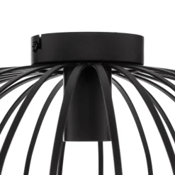 Lindby Maivi loftslampe, sort, 50 cm, jern, bur
