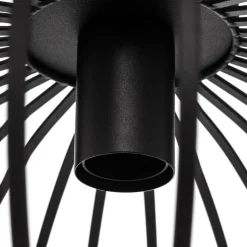 Lindby Maivi loftslampe, sort, 50 cm, jern, bur