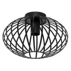 Lindby Maivi loftslampe, sort, 30 cm, jern, bur