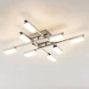 Lindby Mally LED-loftlampe i krom, 8 lyskilder
