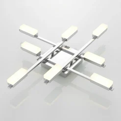 Lindby Mally LED-loftlampe i krom, 8 lyskilder