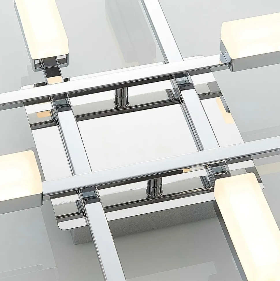 Lindby Mally LED-loftlampe i krom, 8 lyskilder