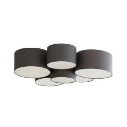 Lindby Maureka loftlampe, 94 cm, 6 lyskilder, tekstil