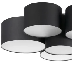 Lindby Maureka loftlampe, 94 cm, 6 lyskilder, tekstil