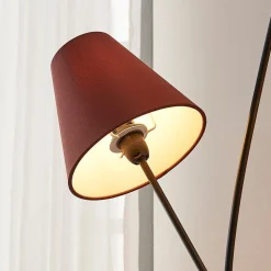 Lindby Melis gulvlampe, 130 cm, 3 lyskilder, tekstil