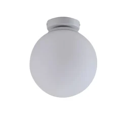 Lindby Meriala loftlampe hvid, glas Ø 25 cm