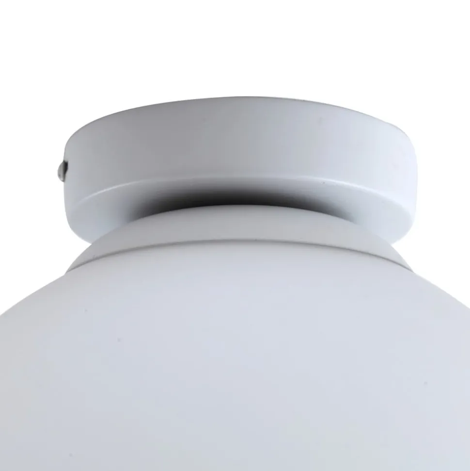 Lindby Meriala loftlampe hvid, glas Ø 25 cm