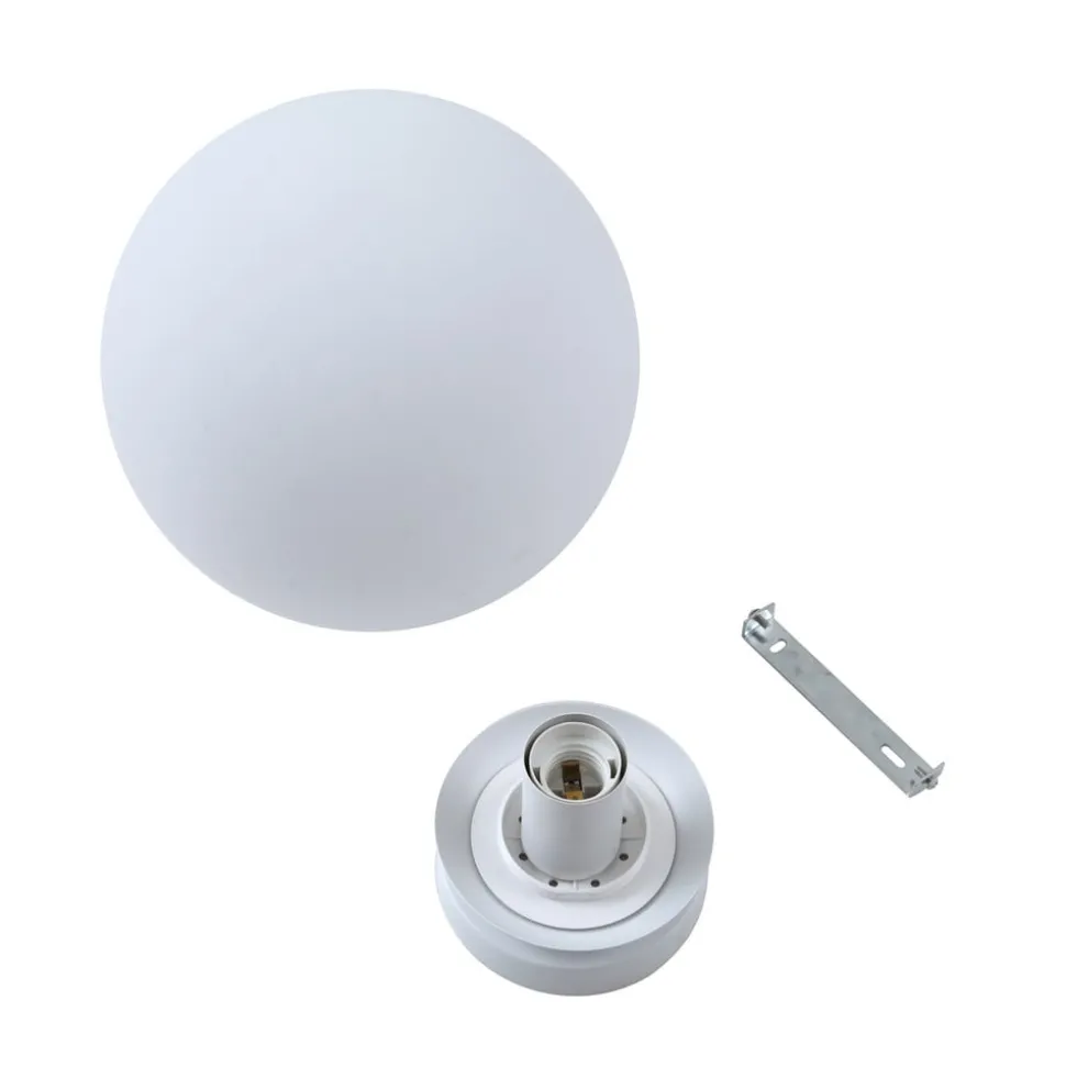 Lindby Meriala loftlampe hvid, glas Ø 25 cm