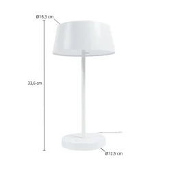 Lindby Milica LED-bordlampe, hvid, dæmpbar