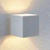 Lindby Mirza væglampe i aluminium, kantet, hvid