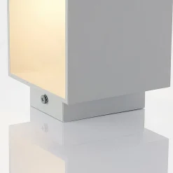Lindby Mirza væglampe i aluminium, kantet, hvid