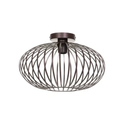 Lindby Nahele loftlampe, brun, metal, Ø 40 cm, E27