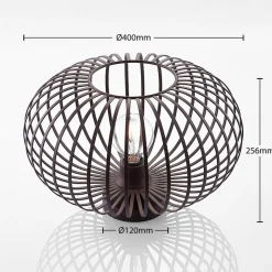 Lindby Nahele loftlampe, brun, metal, Ø 40 cm, E27