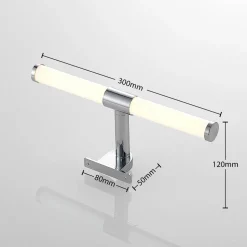 Lindby Naili LED-spejllampe, krom