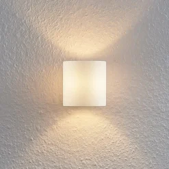 Lindby Nanda væglampe i glas, rund