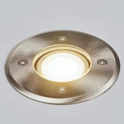 Lindby Nedgravningslampe Insa, Ø11cm, stål, GU10, IP67